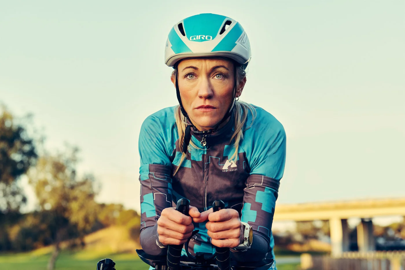 Sonya riding bike