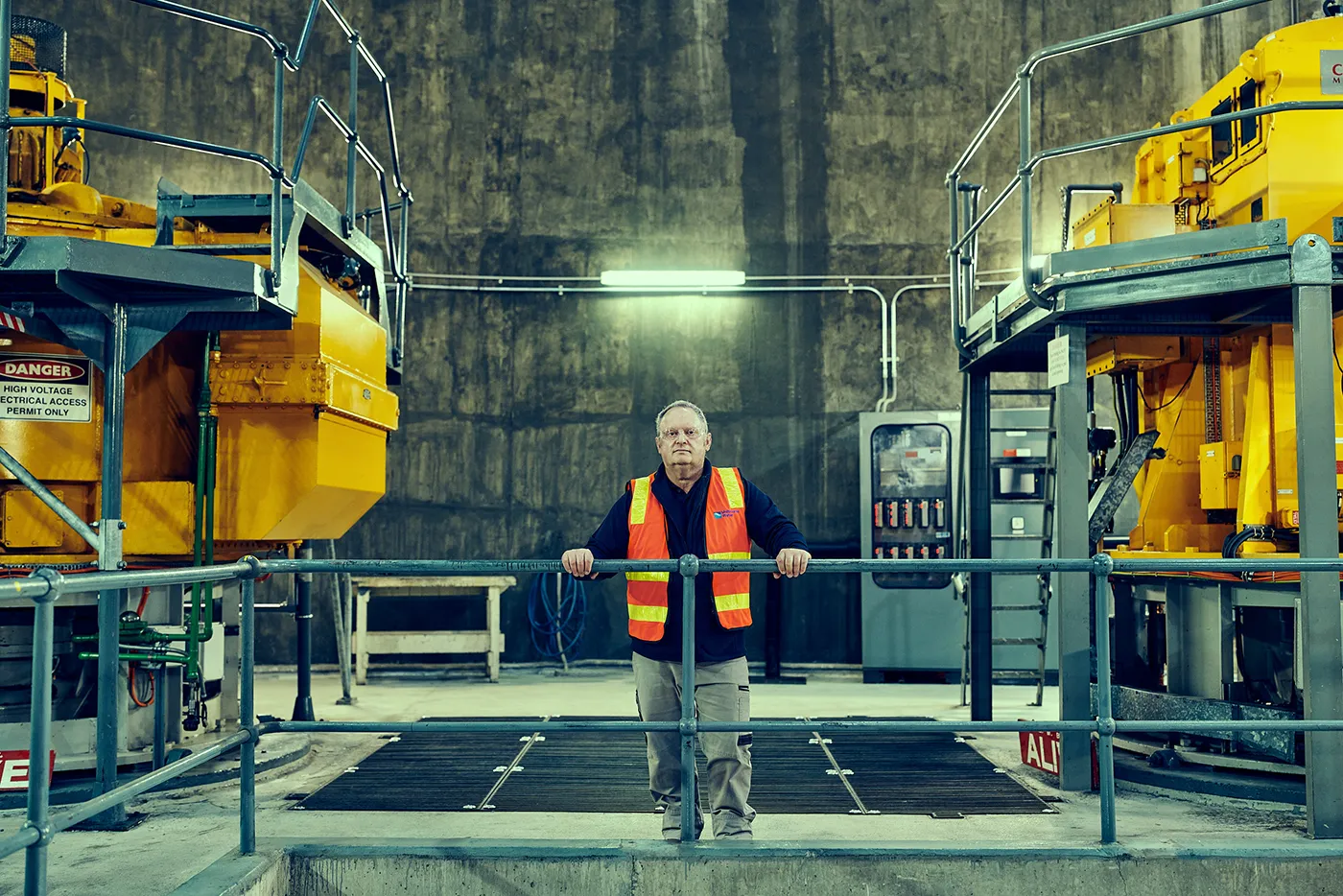 Worker at an industrial location